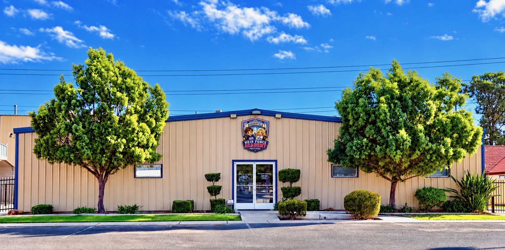 Front entrance of Heir Force Academy Preschool in Bakersfield